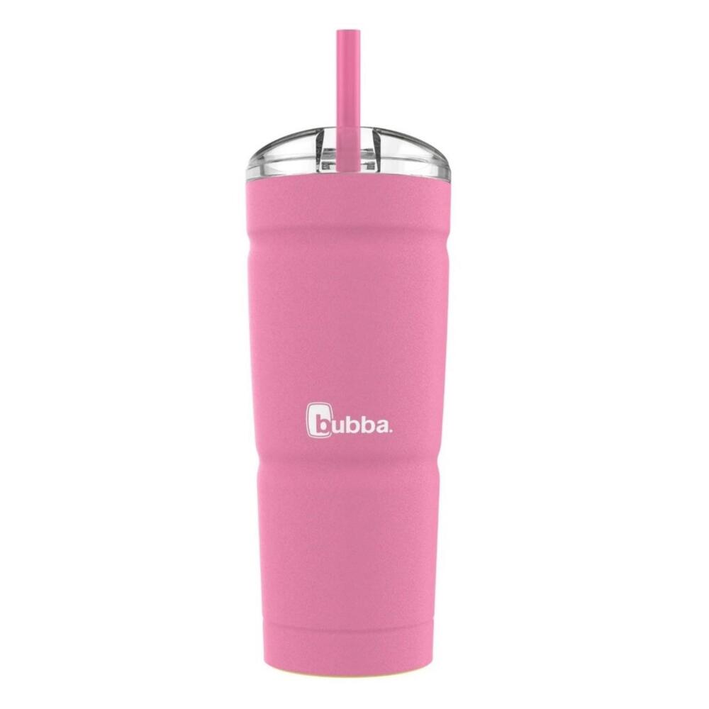 Bubba‎ Envy-S Pink 24oz Stainless Steel Tumbler w/ Straw Yellow Non-Slip Cup Mat